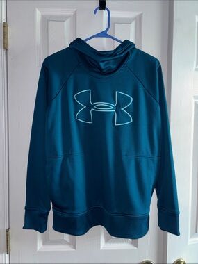 Under Armour Women's Teal Crewneck Hoodie with Logo